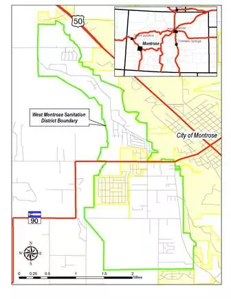 West Montrose Sanitation District Lines Map
